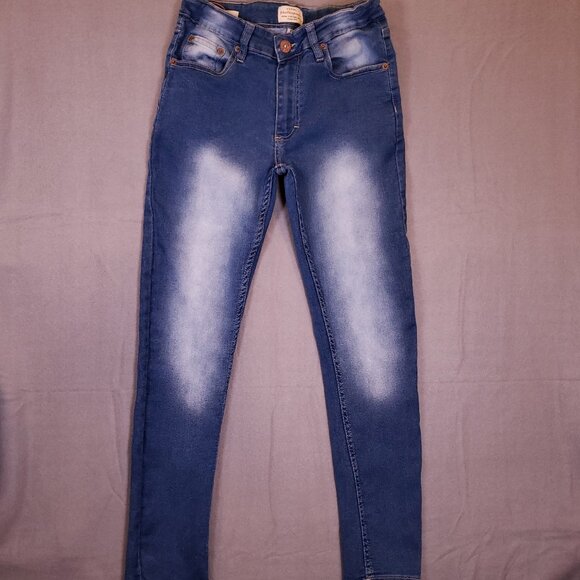 Weatherproof Vintage Girls Size 12 Slim Fit Faded Blue Jeans Jeggings - Picture 1 of 16